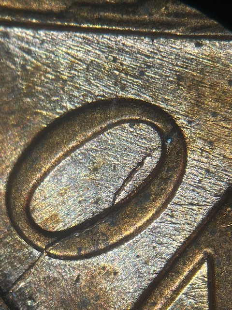 Lincoln-Memorial-Cent-1987--Die-Crack-On-The-Reverse-Die-Chip-&-?-Lamination-?
